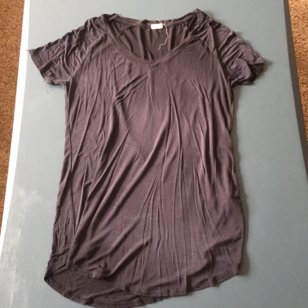 Blue long v neck T-shirt
